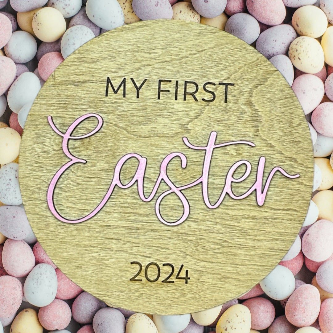 My First Easter Plaque / disc - new baby - baby - milestone