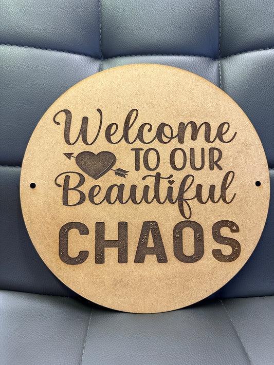 Wooden Welcome Sign