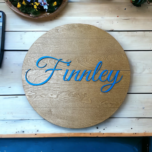Personalised Wall Plaque - Personalised with name of your choice - Nursery - Baby - New Baby - Son - Daughter